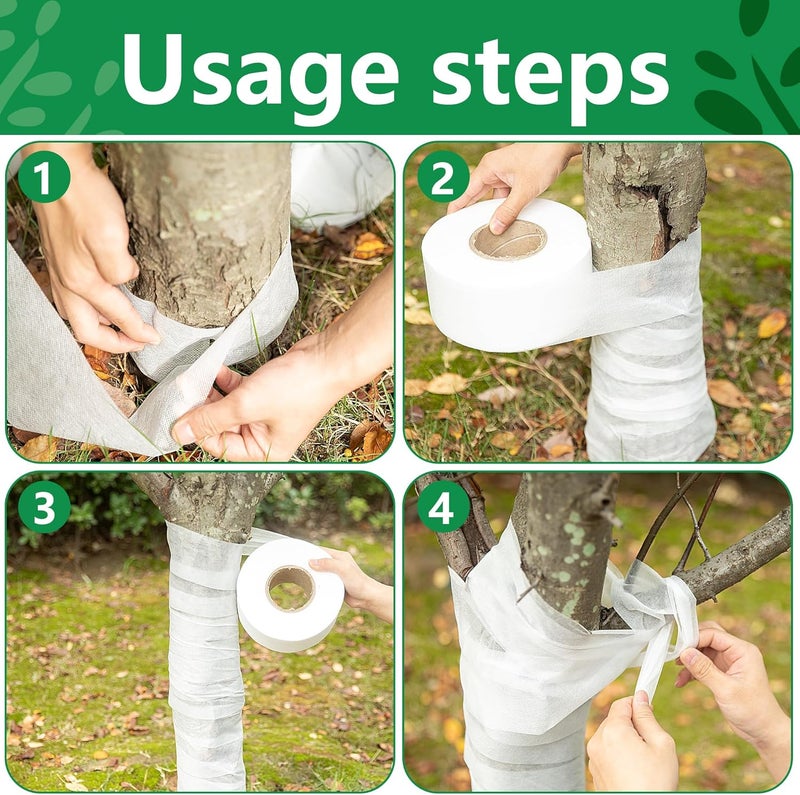 LFUTARI 115Ft Tree Protector Wraps - Winter-Proof Antifreeze Bandage Tree Wrap - Reusable Plants Wrap to Protect Bark and Keep Plants Warm - Image 4